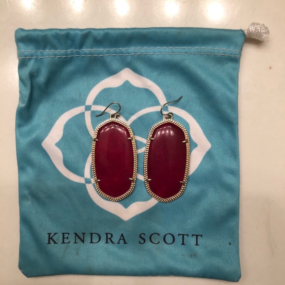 Kendra Scott Danielle earrings, maroon stone